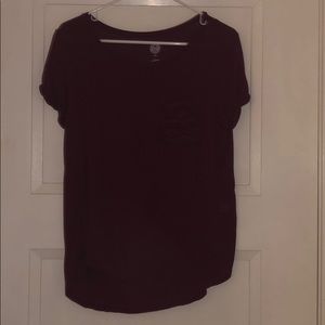 Maroon Shirt with lace pocket!